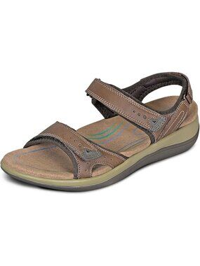 Brown Adjustable Orthopedic Sandals for Women - Comfort & Support Footwear